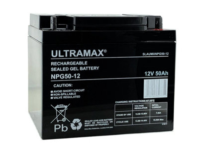 B&Q -  12V 50A (40Ah 45Ah 42Ah) Agm/gel Leisure & Mobility Application Battery