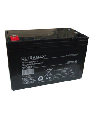 B&Q -  100Ah 12V Deep Cycle Agm Sealed Gel Battery For LeisureSolarWind & Off-Grid