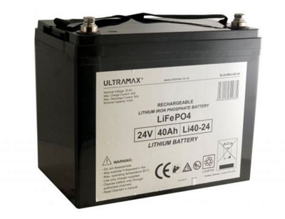 Ultramax Li40-2424V 42Ah Lifepo4 Lithium Battery from B&Q