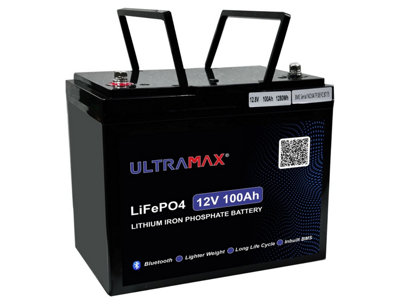 Ultramax 12V 100Ah Lithium Lifepo4 Battery With Bluetooth from B&Q