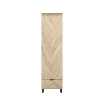 B&Q -  Stockholm Chevron 1 Door WardrobeSonoma Oak Finish With Chevron Pattern