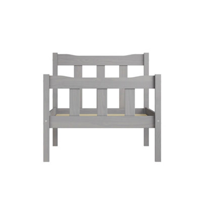 B&Q -  Havana Grey Single BedGrey-Washed Solid Pine With Timeless Elegance (2 Packs)
