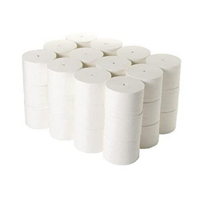 2Work Micro Twin Coreless Toilet Rolls 2-Ply 800 Sheets (Pack Of 36) 2W00697 from B&Q