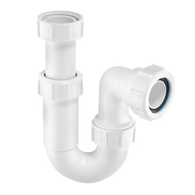 B&Q -  Adjustable Sink & Basin Inlet Trap White (Dia)32mm 1¼" (Dia)32mm