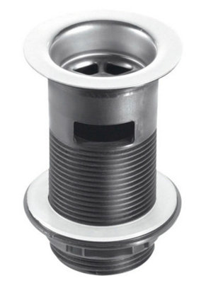 Mcalpine Bsw12c 1Â¼" Black Plastic Slotted Basin Waste - Backnut Model: 60Mm Stainless Steel Flange X 3Â½" Tail With Black Pvc Plug 5036484000545 - Image 7