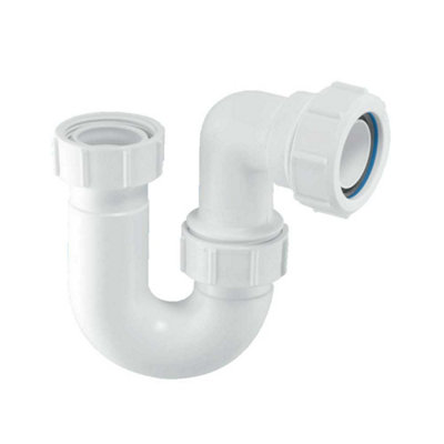 Mcalpine Bt3 75Mm Water Seal Tubular Low Inlet Swivel 'P' Trap With 1" Multifit Outlet