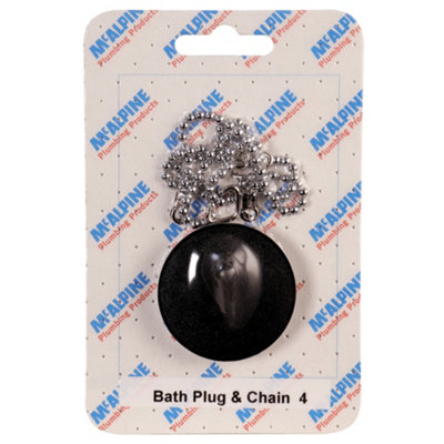 Mcalpine Card-4 Bath Plug & Chain - Bp4 + Ch4-18