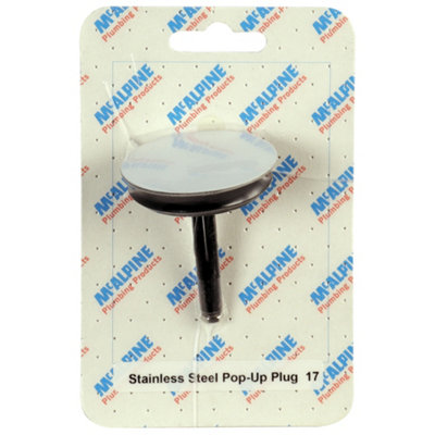 Mcalpine Card-17 Stainless Steel Pop-Up Plug - Plugss50