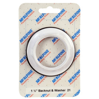 Mcalpine White Card-21 1.5" Backnut & Washer - Bn2 Size 1