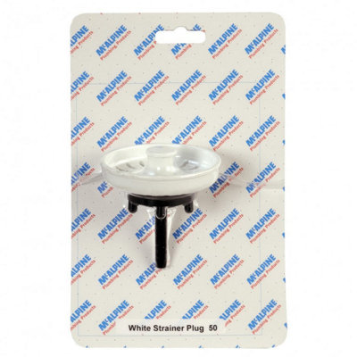 Mcalpine Card-50 White Strainer Plug - Bsktop-Aswh - Image 4