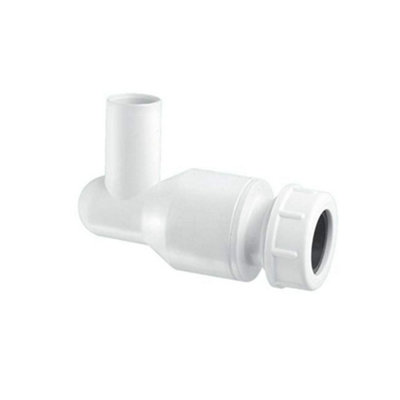 Mcalpine R29-Nrv 90Degree Elbow With Integral Non-Return Valve Plain Tail Inlet X 19/23mm Universal Outlet from B&Q