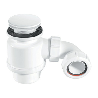 Mcalpine Stw2-M 50mm Water Seal Resealing Shower Trap With Multifit Outlet from B&Q