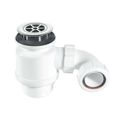 Mcalpine 50mm Resealing Trap Shower Trap 70mm Chrome Plated Brass Flange from B&Q
