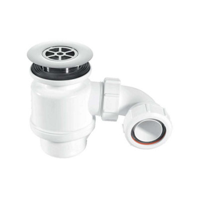 Mcalpine Stw8-Rb 50Mm Water Seal Resealing Shower Trap With Multifit Outlet White