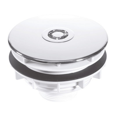 Mcalpine Swhf4-Cp High Flow Shower Waste 110Mm Chrome Plated Plastic Flange X 56Mm Tail White
