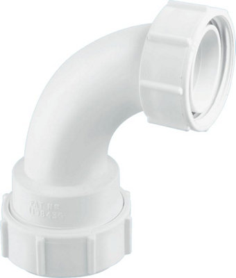 Mcalpine T5M 1" 90Degree Multifit Bend X Bsp Coupling Nut from B&Q