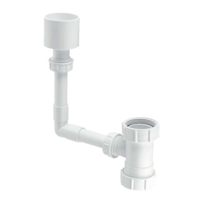 Mcalpine 90 Push Fit Elbow 12 Pipe Wc Toilet Overflow Kit With Tundish from B&Q