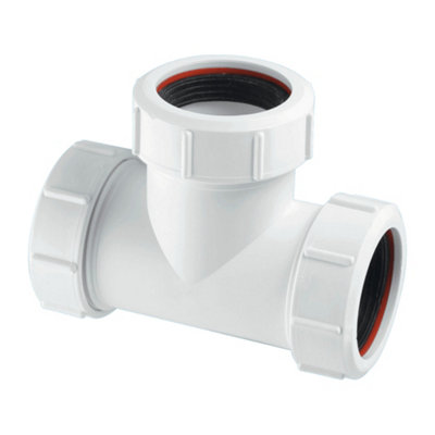 Mcalpine V1Mx 1.5" Equal Slip Tee With Universal Connections from B&Q