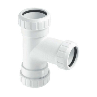 McAlpine V21L 1.1/2In Swept Tee (50 Box) from B&Q