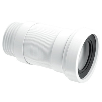 Mcalpine Wc-F26S 110mm Straight Flexible 170-410mm Wc Connector White from B&Q