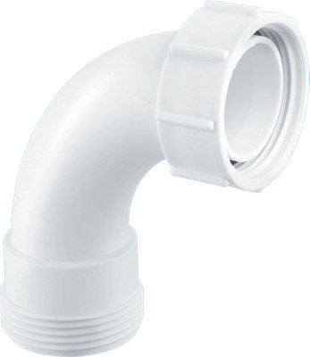 Mcalpine Z1 2" 90Degree BendBsp Male Thread X Bsp Coupling Nut from B&Q