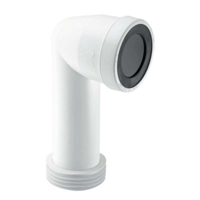 Nuie Mcalpine 90 Bend Adjustable Length Extended Inlet Rigid Wc Connector 110mm from B&Q