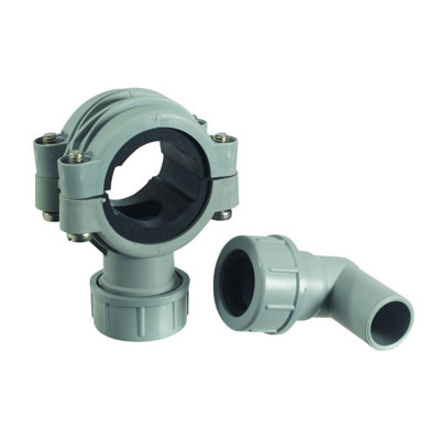 Mcalpine Pipe Clamp Connector Grey Clamp1Gr from B&Q