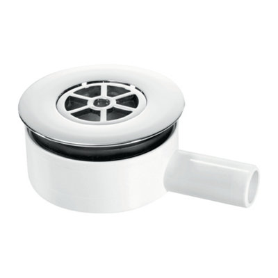 Mcalpine Upsw-3-22mm Pumped Shower Waste Outlet 70mm Chrome Plated Brass Flange from B&Q