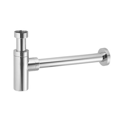 Mcalpine Bottle Trap Chrome-Plated Standard Tubular P Basin With Adjustable Height (Dia)65mm from B&Q