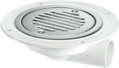 Mcalpine Round Untrapped Gully With Stainless Steel Cover 1.5'' Solvent X 75mm High  Usg3Ss-Sl-Sc from B&Q