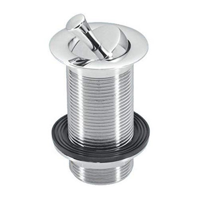 Mcalpine Bwu60sph-Cb 1.25" Chrome Plated Brass Basin Waste - Backnut Model 60Mm Flange X 3.5" Tail With Swivel Handle Plug