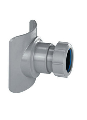 Mcalpine Bossconn110T-Gr Black Mechanical Soil Pipe Boss Connector from B&Q