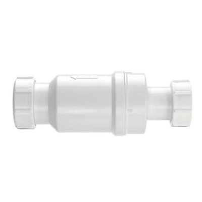 Mcalpine Macvalve 1 1 1/4 Self-Closing Waste Valve 40mm Loose Nut Compression from B&Q