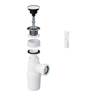 Mcalpine Bk1 All In One Fast Fix Basin Clicker Waste & Bottle Trap from B&Q