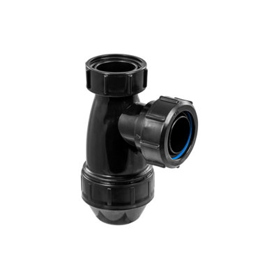 Mcalpine E10-Bl 1.25 Inch Shallow Bottle Trap For Basins - Stylish And Efficient Drainage Solution Black