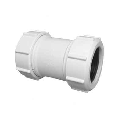 Mcalpine 1.25" Universal Slip Through Straight Connector No Pipe Stop from B&Q
