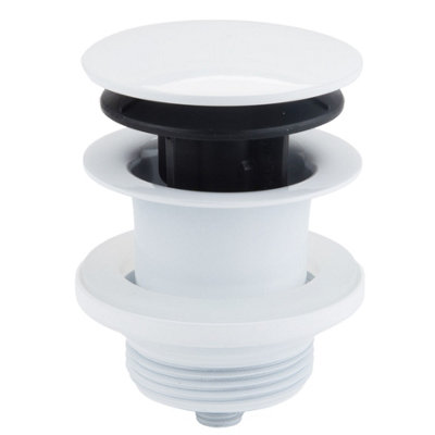 B&Q -  Multi-Function Centre-Pin Basin Waste1.25" X 60mm White For Sinks And Basins