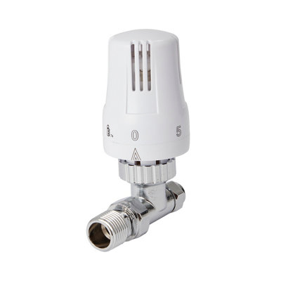 Flomasta Polished Straight Radiator Valve (Dia)10mm X ½" from B&Q