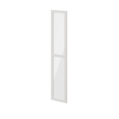 B&Q -  Atomia Mirrored White Transparent Modular Furniture Door(H) 1872mm (W) 372mm
