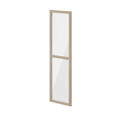 B&Q -  Atomia Mirrored Oak Effect Transparent Modular Furniture Door(H) 1872mm (W) 497mm
