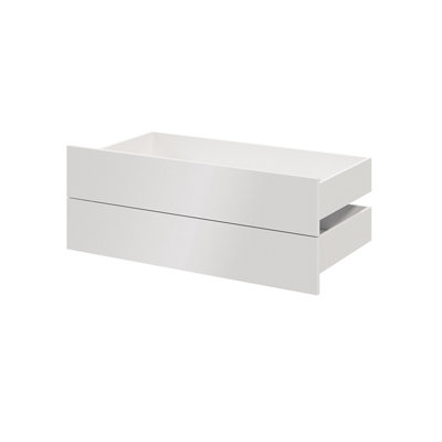 B&Q -  Atomia Modular Gloss White Slab Large External Drawer (H)185mm (W)997mm (D)500mmSet Of 2