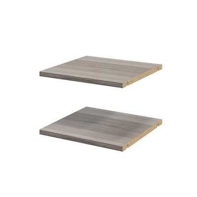 B&Q -  Atomia Matt Grey Oak Effect Shelf(L)339mm (D)332mm