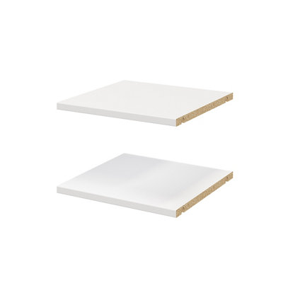 B&Q -  Atomia Matt White Shelf(L)339mm (D)332mm