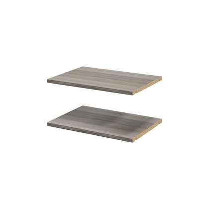 B&Q -  Atomia Matt Grey Oak Effect Shelf(L)464mm (D)332mm
