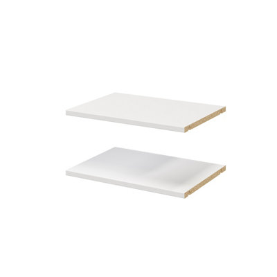 B&Q -  Atomia Matt White Shelf(L)464mm (D)332mm
