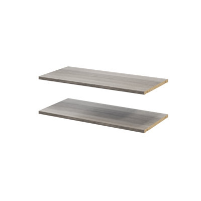 B&Q -  Atomia Matt Grey Oak Effect Shelf(L)714mm (D)332mm