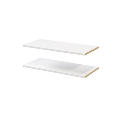 B&Q -  Atomia Matt White Shelf(L)714mm (D)332mm