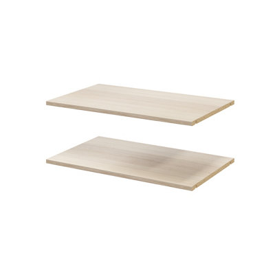 B&Q -  Atomia Matt Beige Oak Effect Shelf(L)714mm (D)432mm