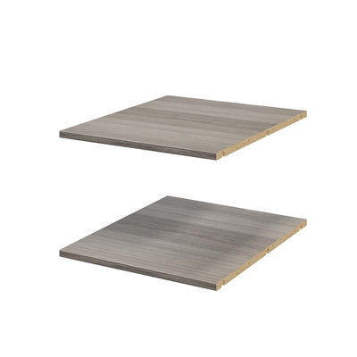B&Q -  Atomia Matt Grey Oak Effect Shelf(L)464mm (D)562mm