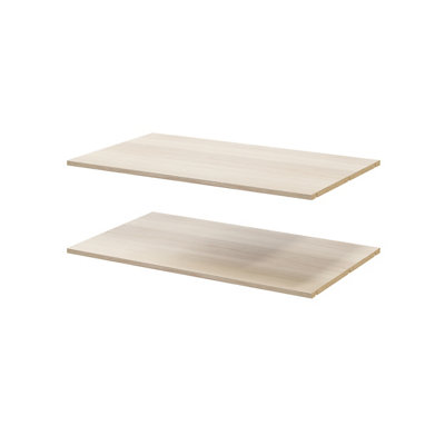 B&Q -  Atomia Matt Beige Oak Effect Shelf(L)964mm (D)562mm